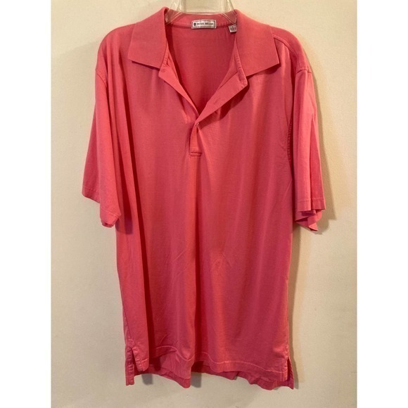 Peter Millar‎ Men’s Polo Shirt Rose Pink all cotton size large - Picture 1 of 6